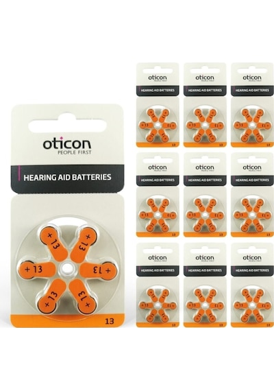 Oticon 13 Numara 1.45V İşitme Cihazı Pili 6 x 10'lu