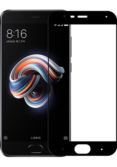 Xiaomi Mi Note 3 Tam Kaplayan Çerçeveli Tempered Cam - Siyah