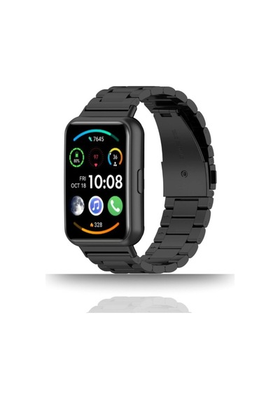 Huawei Watch Fit 2 Uyumlu Klasik Paslanmaz Çelik Kordon Şık Ve Dayanıklı