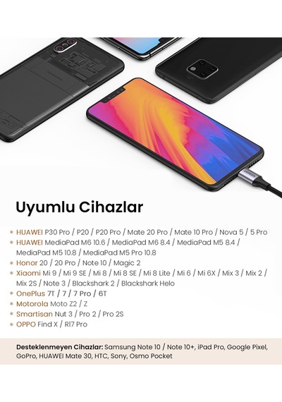 Ugreen 30732 Type C To 2 Li Aux Kulaklık Çıkış Çoklayıcı