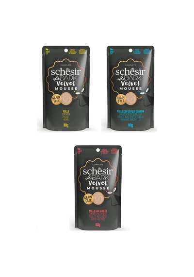Schesir After Dark 3 Çeşit Karma Pouch Mousse Kedi Yaş Mama 80 Gr. X 3 Adet
