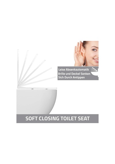 Aqua Bagno / Düz Klozet Kapağı Ve Klozet Kapağı, Otomatik Kapanma, Çıkarılabilir Klozet Kapağı D Şeklinde, Ev Diğer