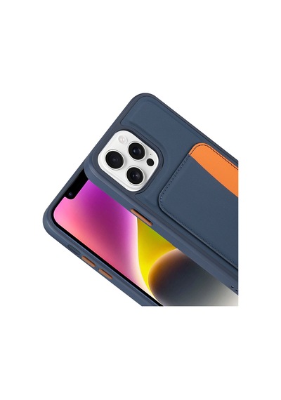 Apple iPhone Uyumlu 16 Pro Max Kılıf Kartlıklı Kamera Yükseltili Silikon Pazarplus Siyah