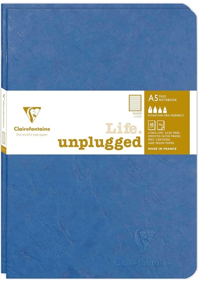 Clairefontaine My Essential Stapled A5 Çizgili Defter Royal Blue 733174c Mavi