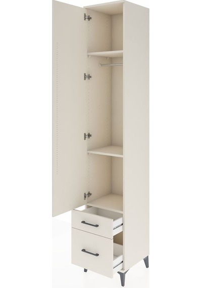 Hyperion Dolap 3 Raflı 2 Çekmeceli Tek Askılı 44x44x243 Aytaşı-aytaşı Aytası