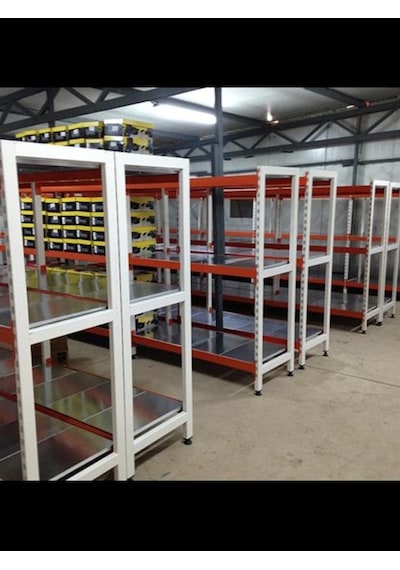 Raf Burada 5 Katlı Depo Rafı - 300-350 Kg Taşıma Kapasiteli Hafif Rack Raf- 40x90x200 cm