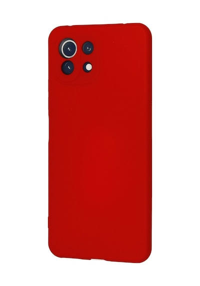 Xiaomi Mi 11 Lite Uyumlu Kılıf Nano İçi Kadife Silikon - Kırmızı