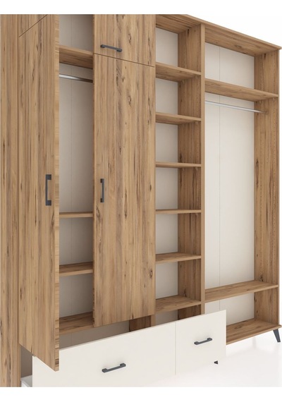 Arges Dolap 12 Raflı 2 Çekmeceli 2 Askılı 220x30x243 Çam-çam/aytaşı Atlas Çam/aytası Arges Dolap 12 Raflı 2 Çekmeceli 2 Askılı 220x30x243 Çam-çam/aytaşı Atlas Çam/aytası