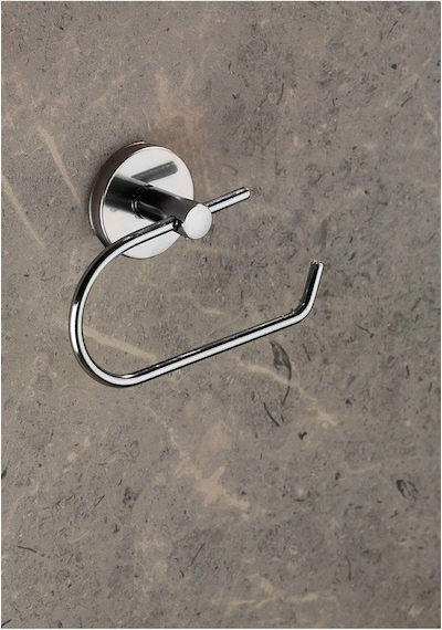 Sas Haus Yapışkanlı Tuvalet Kağıtlığı Wc Kağıtlık Tuvalet Kağıdı Askısı Krom S-107 Kasa - 15 Krom Çok Renkli