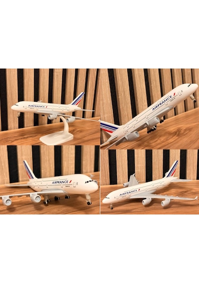 Air France F-hpjh Metal Maket Uçak 24 Cm Koleksiyonluk Model Uçak Ofis Dekorasyonu & Hareketli Tekerlekli