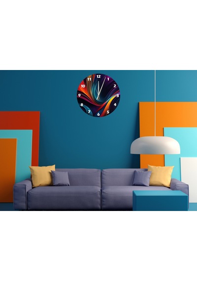 Ti-play Dönence 30x30cm Akrilik Dekoratif Modern Duvar Saati ÇOk Renkli