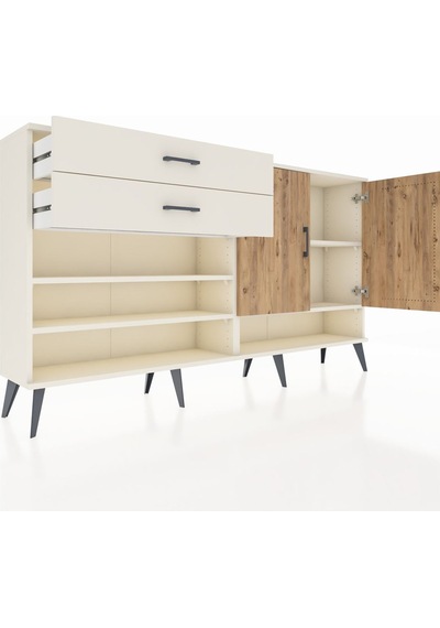Arges Konsol 4 Raflı 2 Çekmeceli 2 Kapaklı 176x30x99 Aytaşı-çam/a Aytaşı-çam/aytaşı Arges Konsol 4 Raflı 2 Çekmeceli 2 Kapaklı 176x30x99 Aytaşı-çam/a Aytaşı-çam/aytaşı