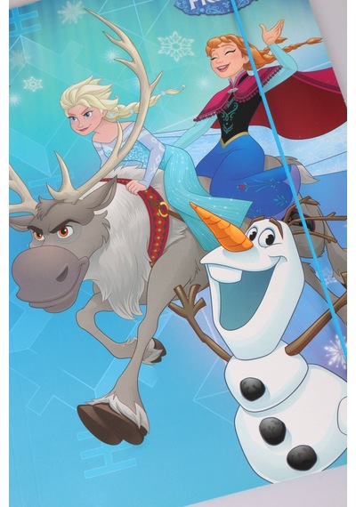 X Dekomus Lisanslı Frozen Elsa Tekli Lastikli Resim Dosyası "dekomus Cep Defteri Hediyeli" Altın