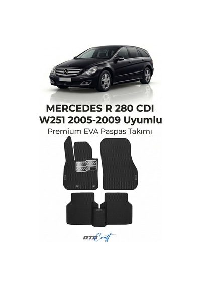 OtoCraft Mercedes R 280 Cdı W251 2005-2009 Araca Özel 3d Havuzlu Eva Paspas Tam Set 5 Parça