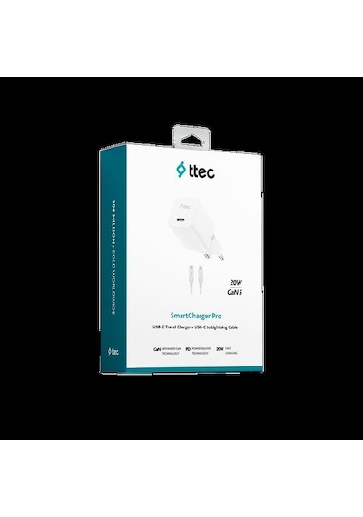 Ttec 2scg20lb Smartcharger Pd 20w Seyahat Hızlı Şarj Aleti+type-c - Lightning 150cm