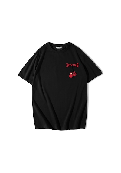 Brz Collectıon Brz Collection Unisex Oversize Boxing T-shirt Siyah