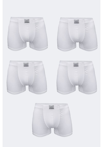 Malabadi Erkek Beyaz 5 Li Pamuk Elastan Boxer 5m074 Beyaz