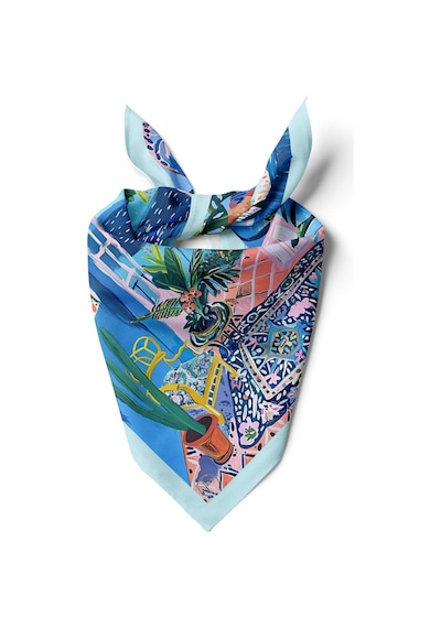 Vista Desen 55x55cm Bandana/fular Çok Renkli