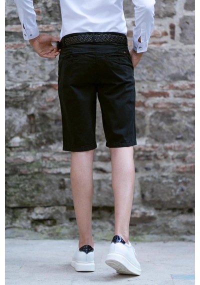 Gabardin Kumaş Pamuklu Regular Fit Chino Yan Cep Erkek Şort