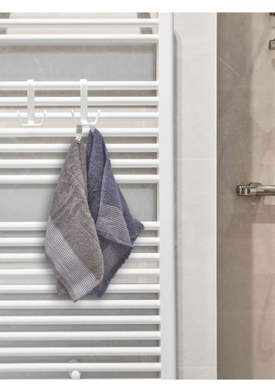 4 Adet Havlupan Askısı, Kıyafet Askısı, Kapı Arkası Askısı Radyatör Askısı Banyo Askısı Beyaz Beyaz