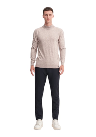 Cazador Slim Fit Courspoun Premium Yarım Balıkçı Kazak Bej Melanj