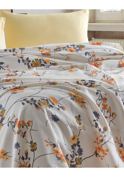Loyal Home Çift Kişilik 4 Parça Pike Takımı 200x240 Cm Çiçekli