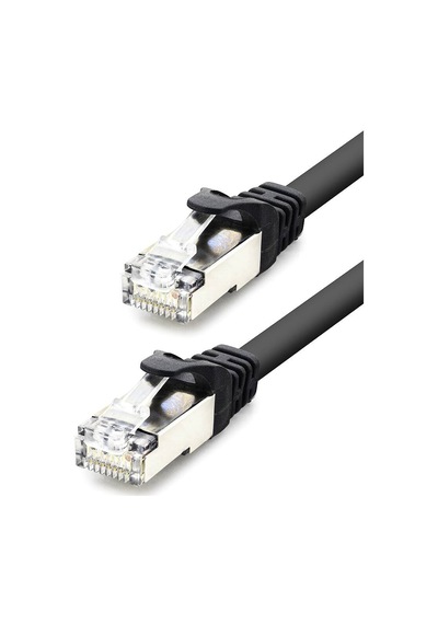 Cat7 Ethernet Patch Kablosu 10 Gbps 600 Mhz 30 Cm - Siyah Hdx5088 Evimdeyokyok