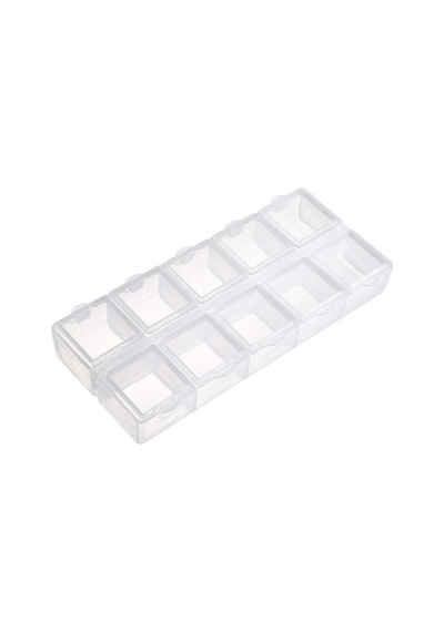 Organizer Malzeme Kutusu 10 Bölmeli Şeffaf Pbb040-17 22 Setbox 13x5,5x2mm Şeffaf
