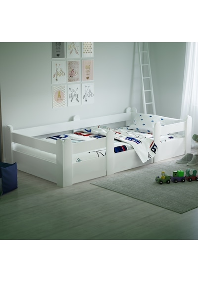 Tuliplife Montessori Karyola Beyaz 90x190 Yatak Uyumlu Oval Kesim Çocuk Yatağı-Tlp-203 Beyaz