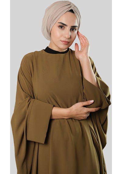 Hürrem Bone Bej Drapeli Salaş Tesettür Bone Sandy Büzgülü 2315 12 Bej