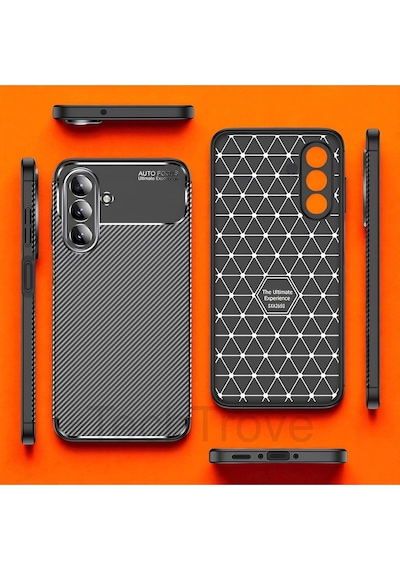 Apple Uyumlu iPhone 16 Kılıf Kamera Korumalı Darbe Emici Karbon Fiber Desenli Kapak