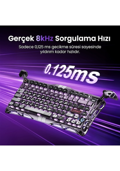 Gravastar V75 Pro Manyetik Kablolu Gaming Klavye, Xpro Kablosuz Optik Mouse Ve Mousepad Oyuncu Seti, Optik