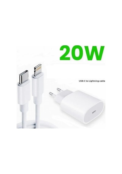 20 W Usb-C Kablosu Hızlı Şarj Aleti 20 W Usb-C Kablosu Hızlı Şarj Aleti
