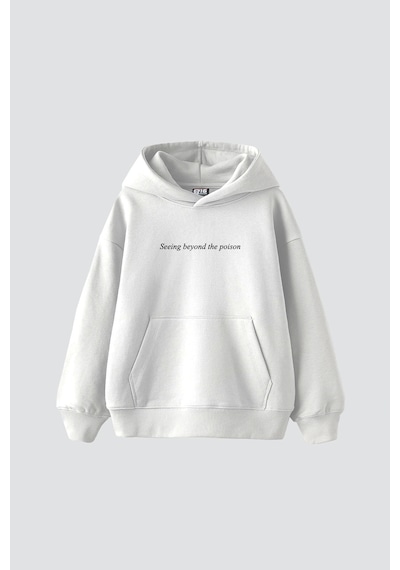 Startmore Snake Venomous Baskılı Oversize Unisex Premium Beyaz Beyaz