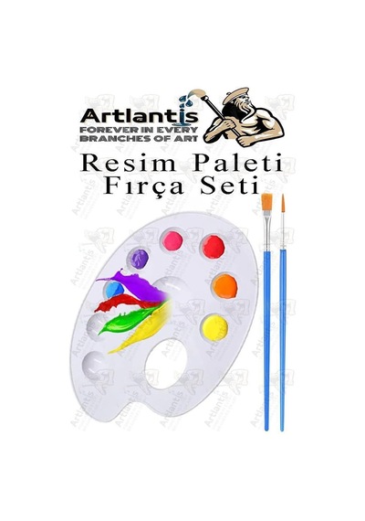 Resim Paleti Ve Resim Fırça Seti 1 Paket Artlantis Ressam Paleti Boyama Fırçası Guaj Suluboya Sku: Zeusstkefc4e89a48