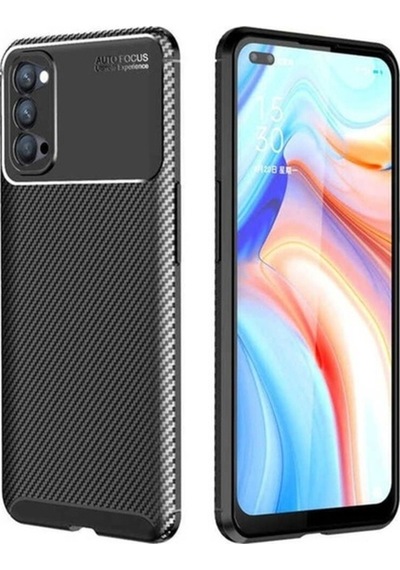 Oppo Reno 4 Kılıf Zore Negro Silikon Kapak Siyah