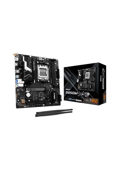 B850m-x Wifi R2.0 Micro Atx Anakart, Amd Am5 Ryzen 9000, 8000 Ve 7000, Ddr5, 2x M2 Ssd, Hdmı, Dp, Type-c, Wifi 6e