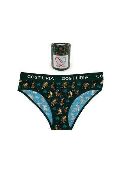 Gost Liria- Tiger Desenli Kadın Slip Külot Yeşil