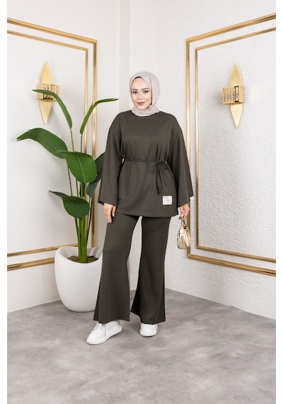 Nevayla Moda Mevsimlik Modal Kumaş Takım - T114 Haki
