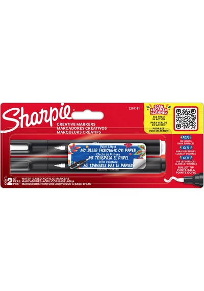 Sharpie Markör Akrilik Yuvarlak Uç 2 Li Bls 2201181 Çok Renkli