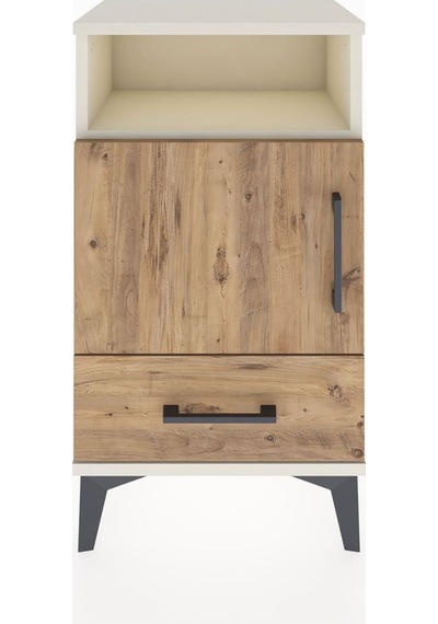 Arges Komodin 3 Raflı Tek Kapaklı 44x30x80 Aytaşı-çam Aytaşı