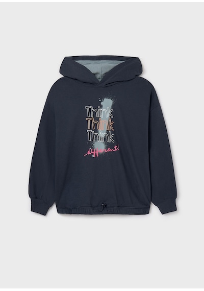 Kız Çocuk Kapüşonlu Sweatshirt 7425 Petrol