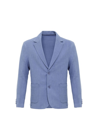 Antioch Astarsız Torba Cepli Erkek Blazer Ceket Mavi