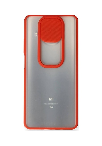 Xiaomi Mi 10t Lite Kılıf Palm Buzlu Kamera Sürgülü Silikon - Kırmızı Evimdeyokyok