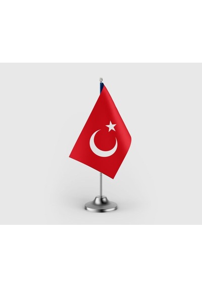 Türk Tekli Saten Masa Bayrağı Seti Diğer
