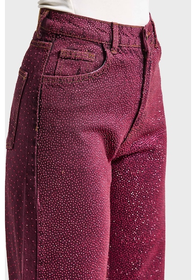 Itsbasic Kadın Bordo Renk T3-20w5-98 Straight Fit Yüksek Bel Ön Ve Arka Parlak Taşlı Özel Tasarım Denim Jean Itsbasic Kadın Bordo Renk T3-20w5-98 Straight Fit Yüksek Bel Ön Ve Arka Parlak Taşlı Özel Tasarım Denim Jean