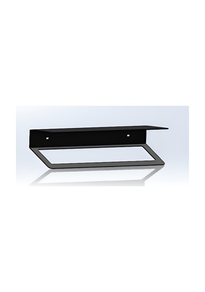Premium Seri , Modern Paslanmaz Metal Banyo Havluluğu Ve Organizer Raf Siyah