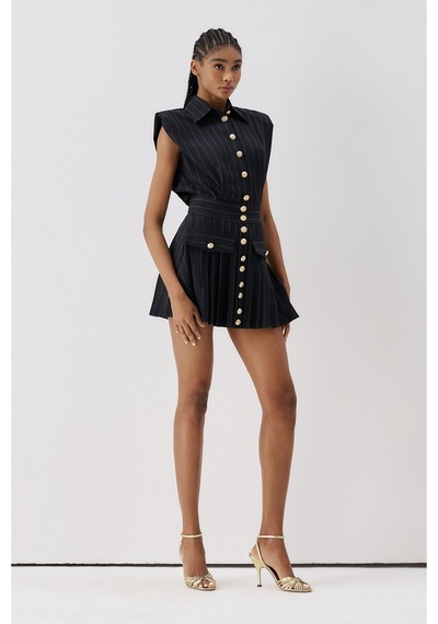 Sagaza Studio Ss6190 Lily Dress Sıyah Cızgı