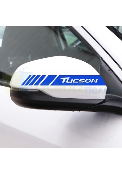 Hyundai Tucson Yan Dikiz Ayna Kapağı Şerit Oto Sticker Etiket 6Ad 20 X 2 Cm