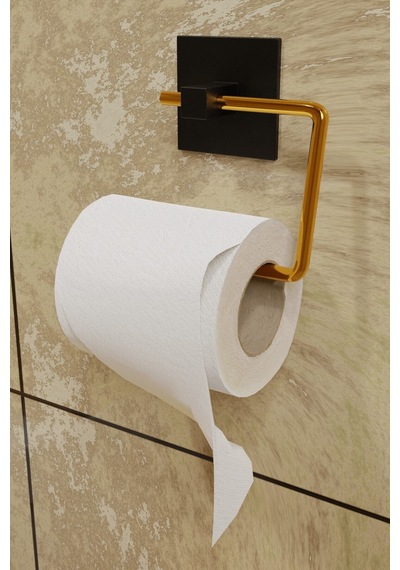 Buççin Online Mağaza Gold Paslanmaz Çelik Wc Kağıtlık 7 Tuvalet Kağıdı Askısı Yapışkanlı Tasarım Metal Altın Çok Renkli